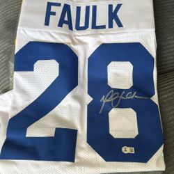Autographed Marshall Faulk Jersey 