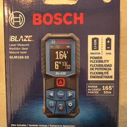 Bosch BLAZE Blaze 165-ft Indoor Red Laser Distance Measurer with Backlit Display NEW