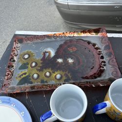 Turkey Thanksgiving Plate 20$ Vintage Rare Hand Made