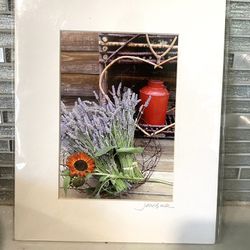 PNW Photographer Jane Buck Jane - Artist Signed - Matted 8 X 10 - Ready to Frame  Photo Art Made with Island Heart Friday Harbor  Nature Lavendar Sunf