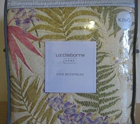 Liz Claiborne Home: Tropical Floral Quilted King Bedspread & Sham