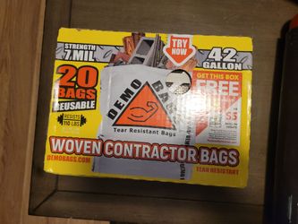 Woven Contractor Demo Bags 42-Gallon (20-Bags)