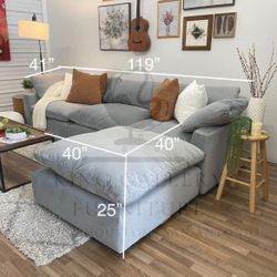 FLASH SALE Velvet Cloud Couch Modular Sectional (DELIVERY AVAILABLE)