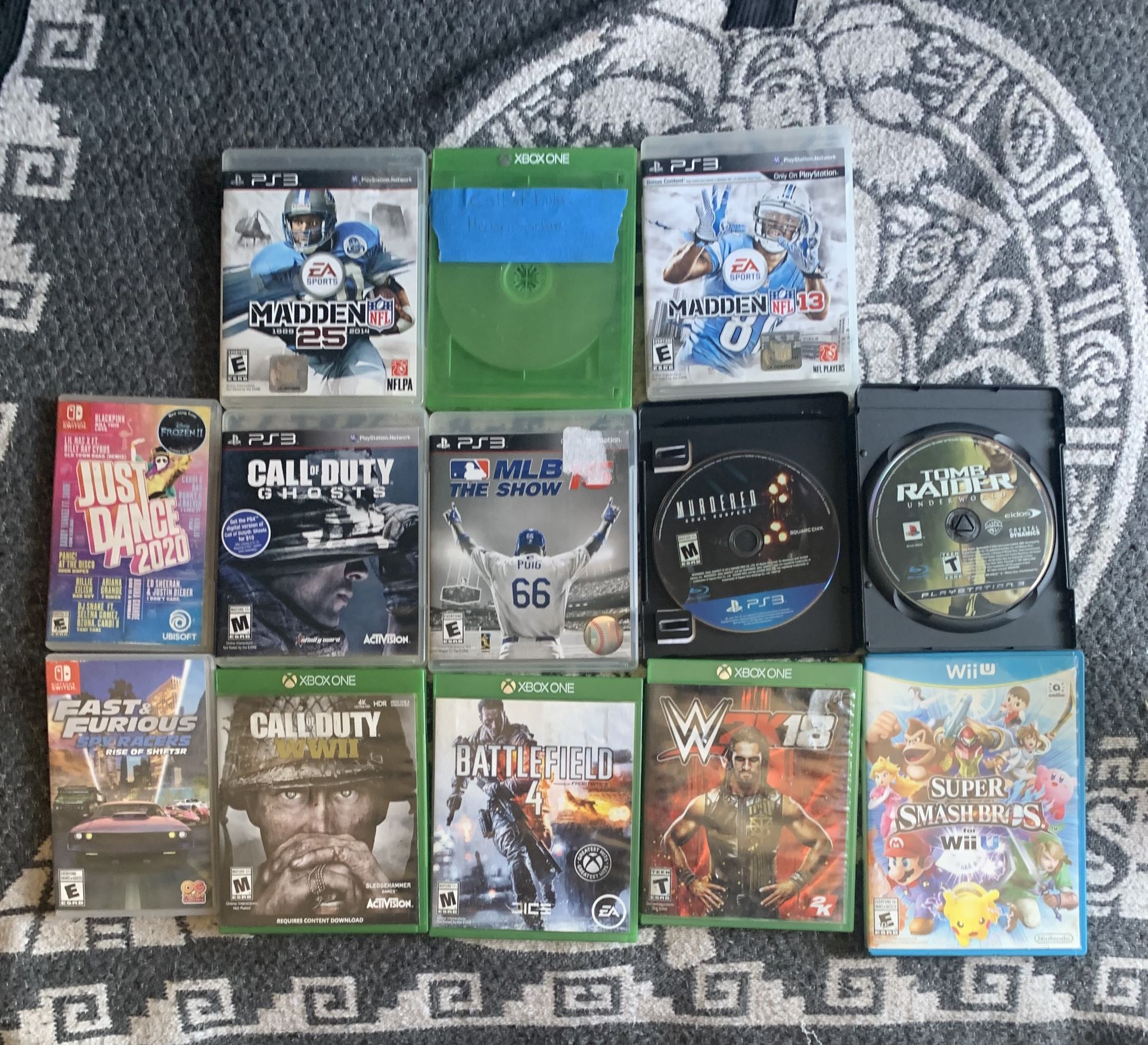 Games PS3,Xbox One, Nintendo Switch, Nintendo Wii. 9$ Each Per Gane  Read Description For More Info 🔽