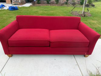 Red Octane Bassett Love Seat Couch