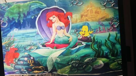 Little Mermaid Backdrop, Net And Shells