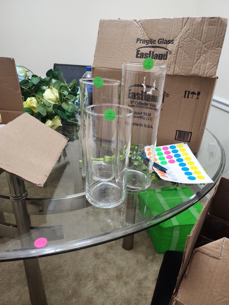 Glass Wedding Center Piece