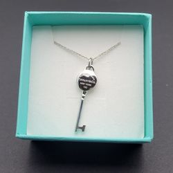 Sterling Silver Key Necklace