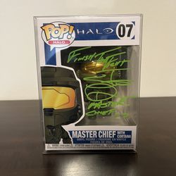 Halo Masterchief Funko Signed And Quoted By Steve Downes 
