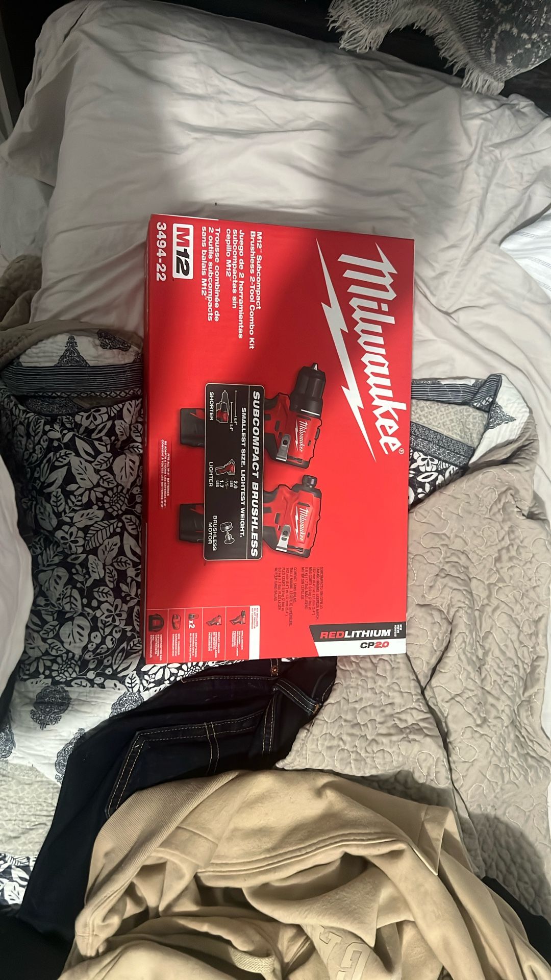 M12 brushless drill set