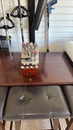 Knife set with block holder.