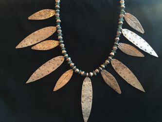 925 Sterling vintage leafs necklace