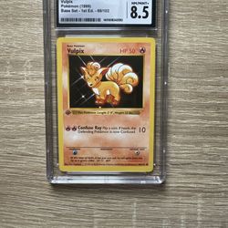 vulpix pokemon 1999 base set 1st edition cgc 8.5