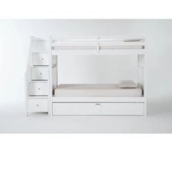 Full Over Full Wood Bunk Bed