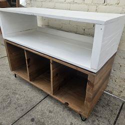 Record Cabinet Made From Antique Wood