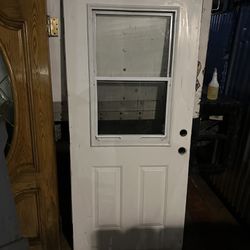 Front Door Weather Door  🚪  36 Inch IWide  79.5 inches height  Glass Door Ready to install 