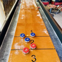 BARKINGTON Billiard Shuffle Board With Outdoor Cover For Shuffleboard