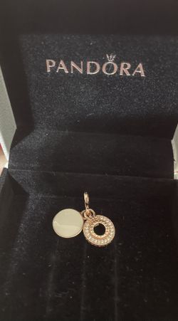 Pandora 14K Rose Gold Sparkling Pave Crown Dangle Charm #789055C01 NEW
