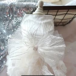 Wedding Dress For Small Dog - Under 5-8lbs (white)