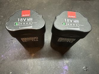 Two (2) Genuine RUPES 18V 2.5Ah Batteries – Perfect Condition – $140 for the pair