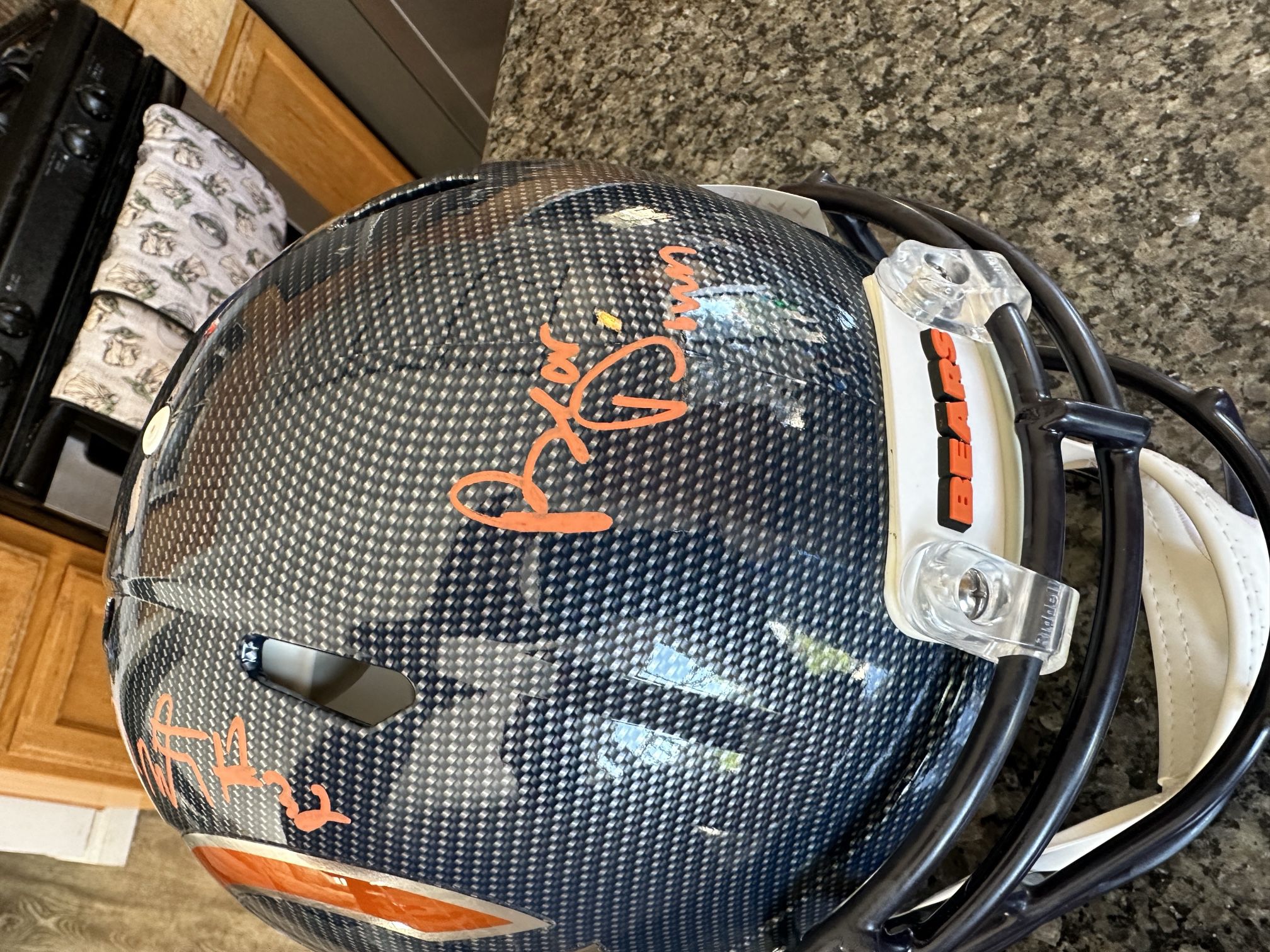 David Montgomery Autographed Full-size Helmet