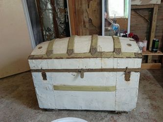 Antique Dome Top Steamer Trunk