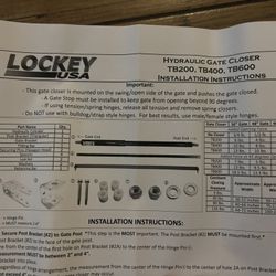 Lockey TB200 Hydraulic Gate Closer