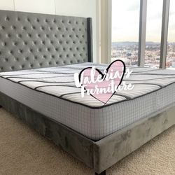 New King Bed With Mattress