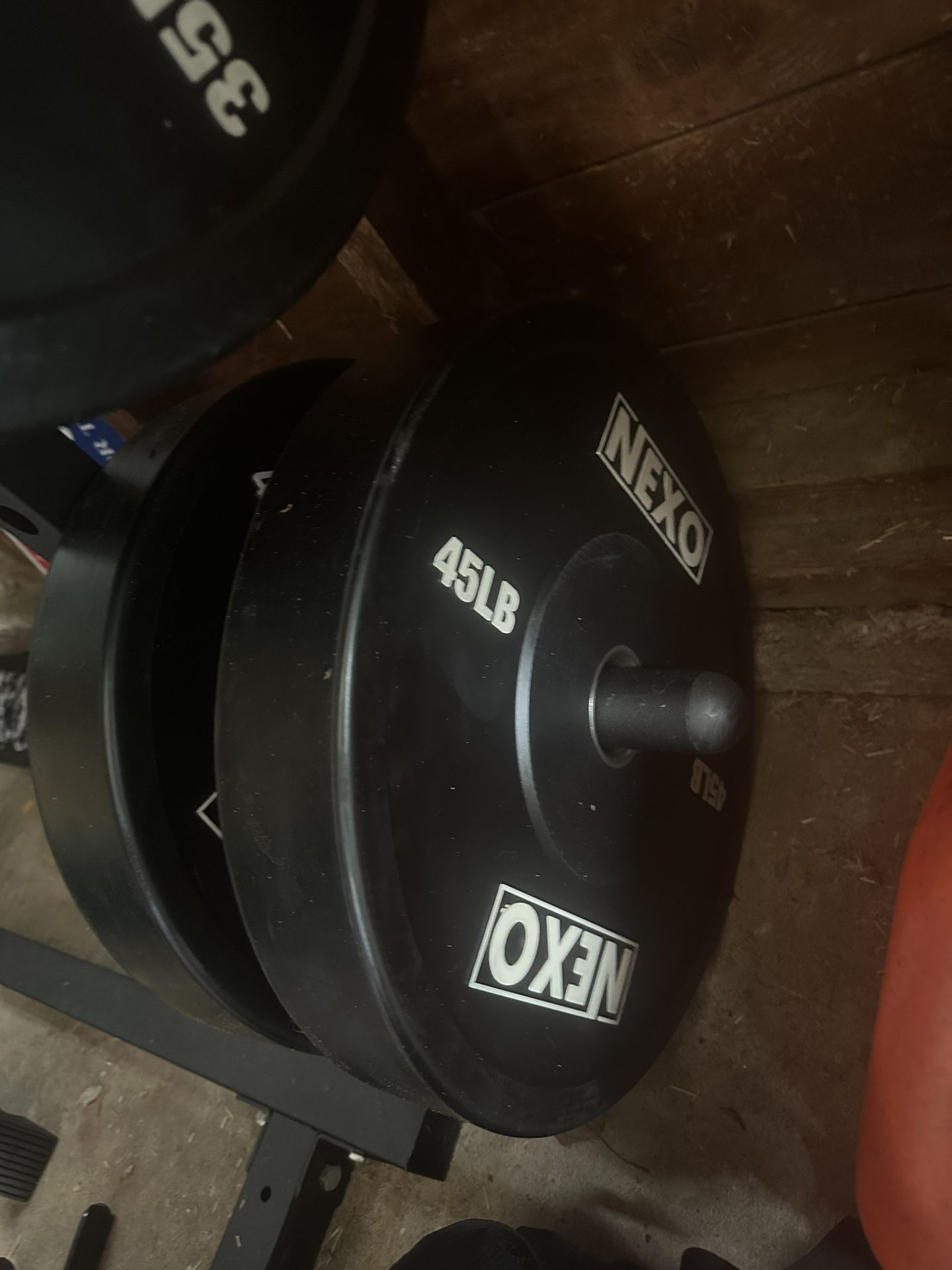 Bumper Weight Plates/ Barbell For Sale.