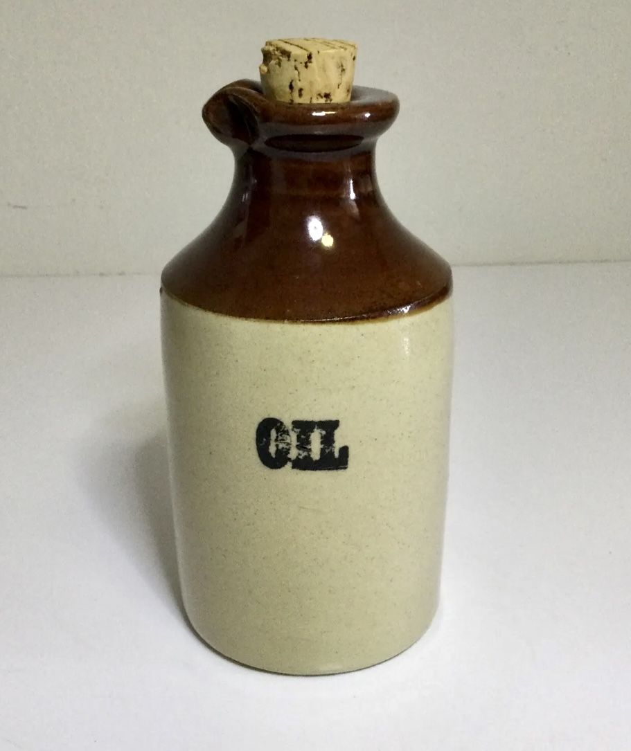 Vintage Pearson’s Of Chesterfield, England Small Oil Pottery Jug 6”