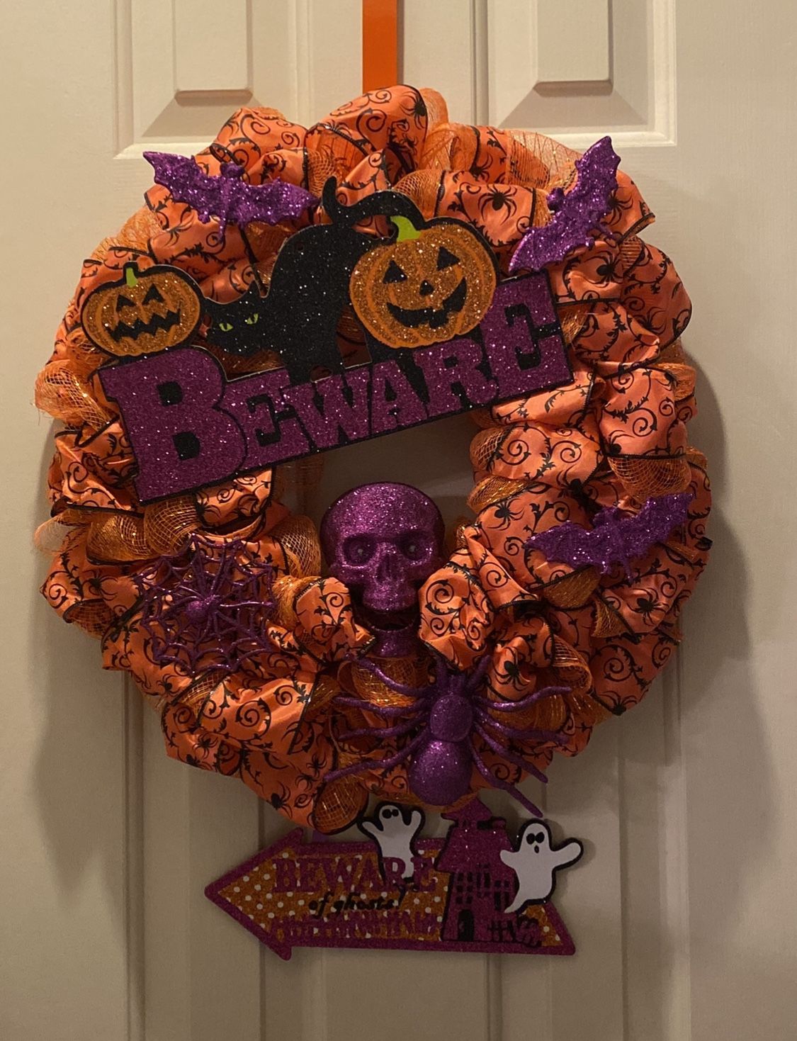 Halloween wreath Orange 