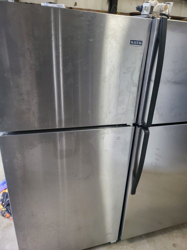 Maytag Stainless Steel Fridge Top Freezer 