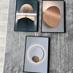 Modern 3-Piece Wall Art Set – Warm Neutral Tones (20x28”) – $80(DMV Area) 