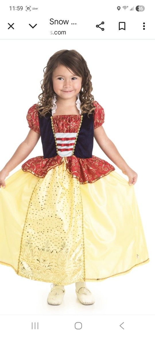 Little Adventures Snow White Dress Up, Snow White Costume. Age 9-11 years old. Excellent Condition. See Below