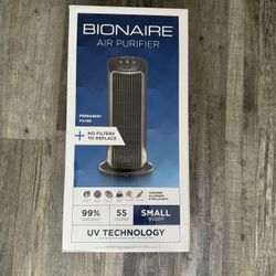 Bionaire Germ-Reducing HEPA Air Purifier with UV Technology and Permanent Air Filter Air Cleaner for Small Rooms UV Air Purifier brand new 