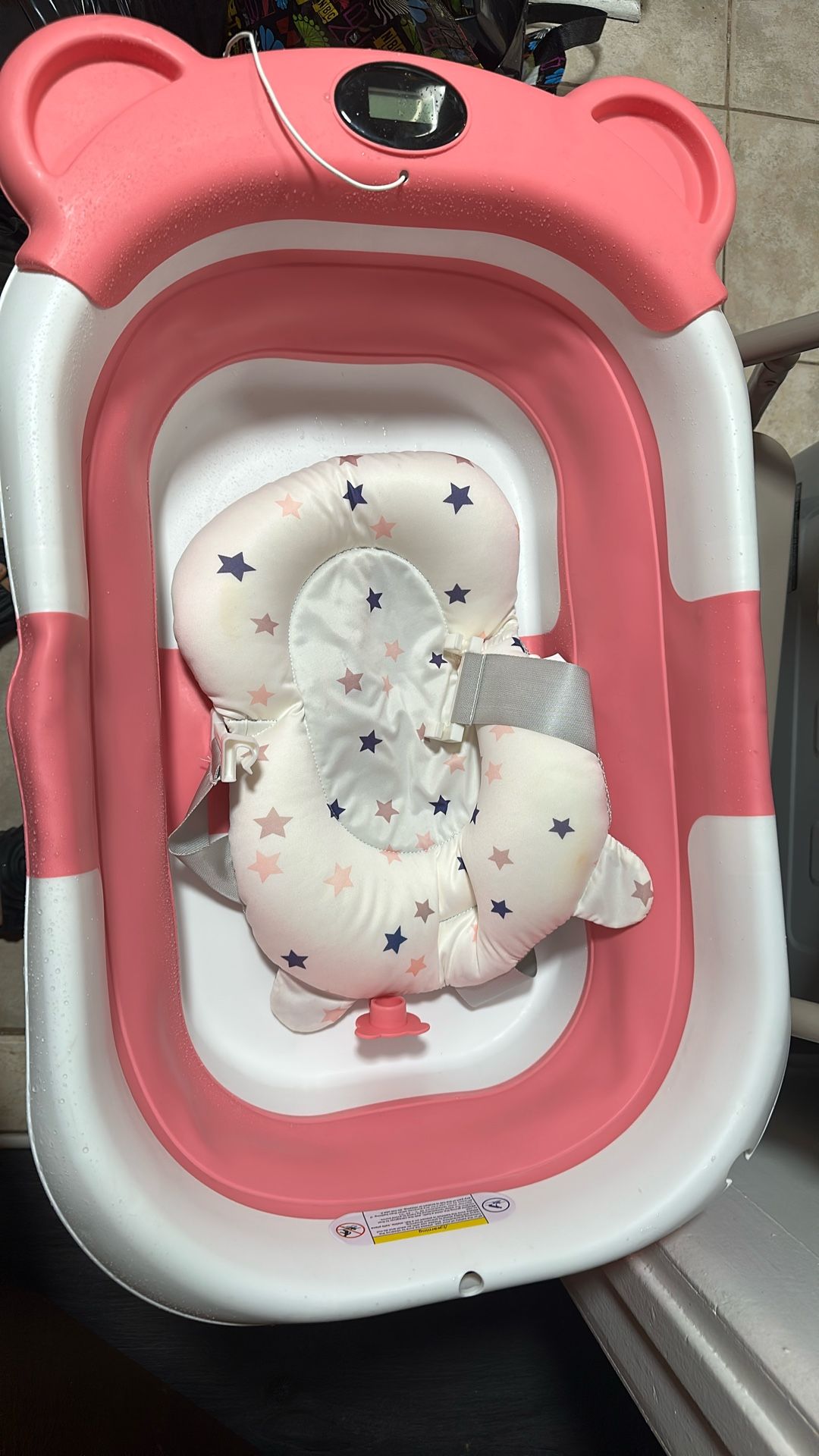 Baby Foldable Tub Pink 