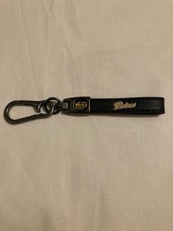 San Diego Padres Leather Car Keychain