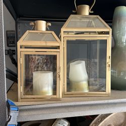 Gold Lanterns Home Decor