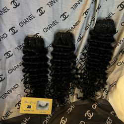 Deep Wave Bundles Human Hair 100%