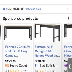 Fortress Garage Table 