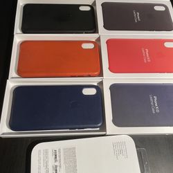 iPhone X/XS Authentic Apple Leather Case Bundle 