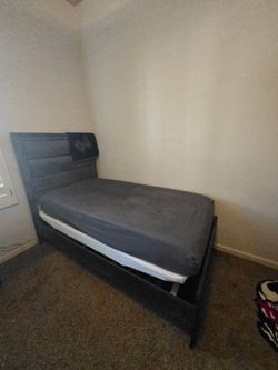 Twin bed with mattress