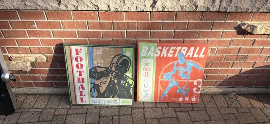 Football Basketball Canvas Art 