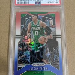 2019 Panini Prizm Jayson Tatum Red/White/Blue PSA 10!