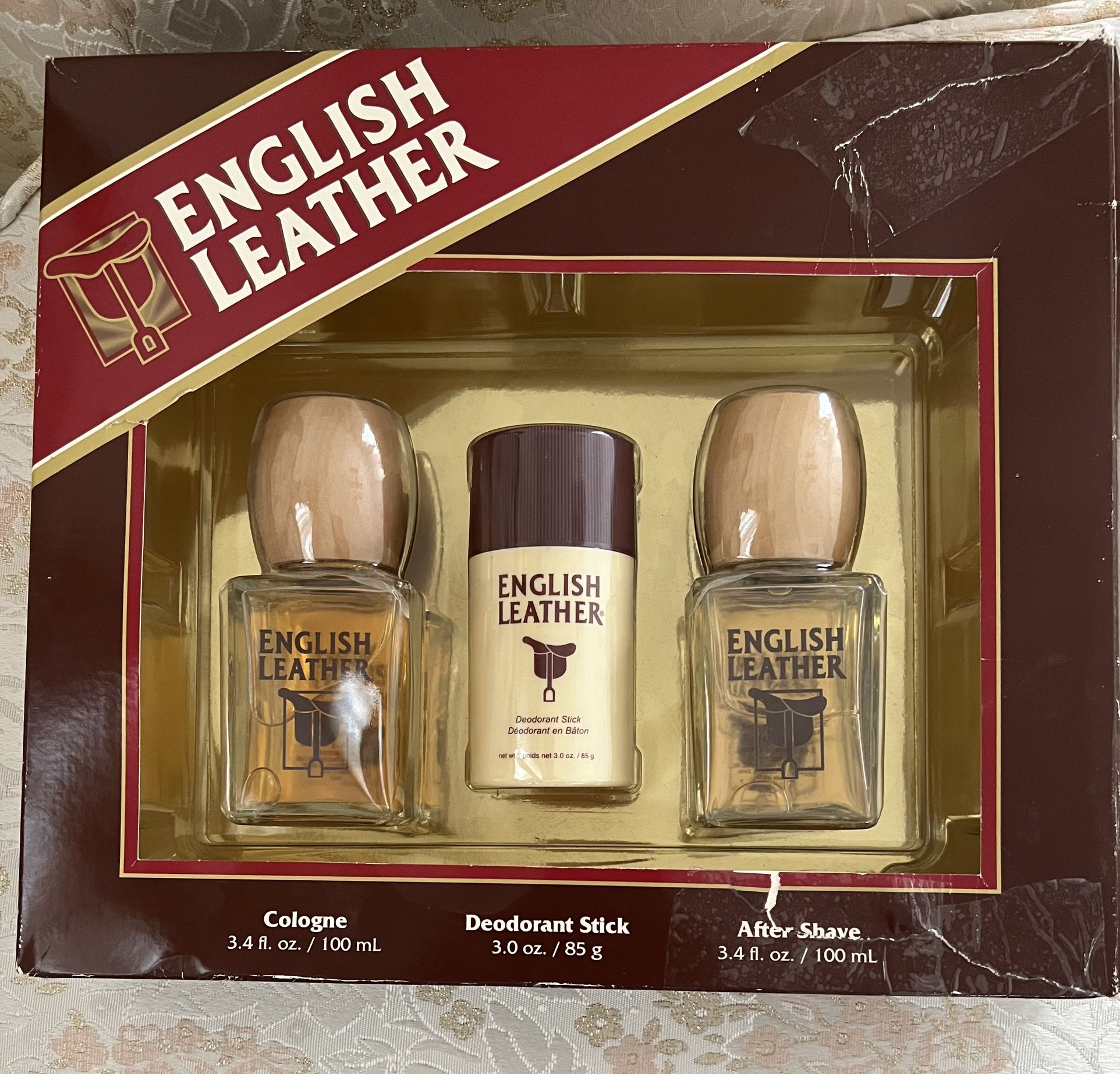 English Leather After Shave Cologne Deodorant Gift Set Wind Drift & Musk New