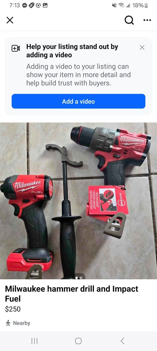 Mikwaukee Hammer Drill And Impact FUEL NEW