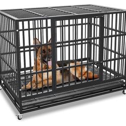 Kokotangs Heavy Duty Dog Crate Cage with Wheels 5-Star