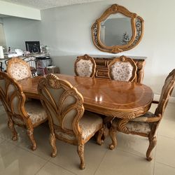 AICO By Michael Amini Trevi 9PC rectangular dining room set