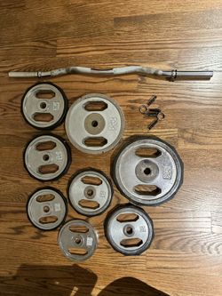 Weights and curl bar
