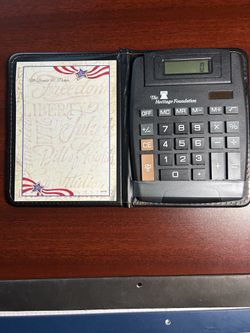 Solar Powered Calculator with Case